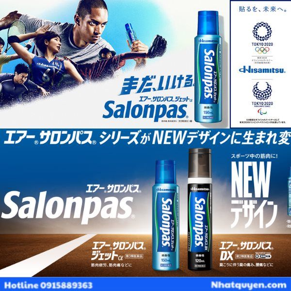 Xịt lạnh giảm đau xương khớp Air Salonpas Jet Hisamitsu Nhật Bản