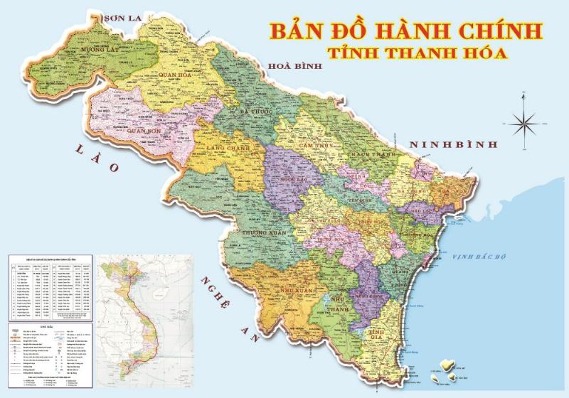 Sơ đồ biến đổi địa giới hành chính huyện Hoằng Hóa qua các thời kỳ.