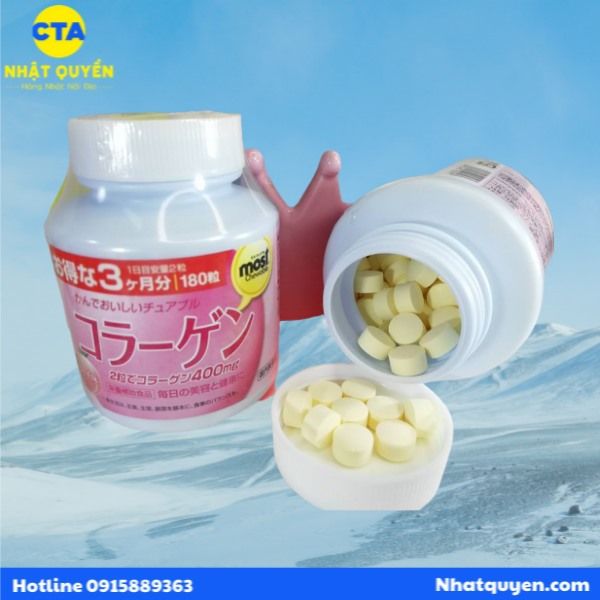 Kẹo Most Chewable bổ sung Collagen Orihiro 180 viên