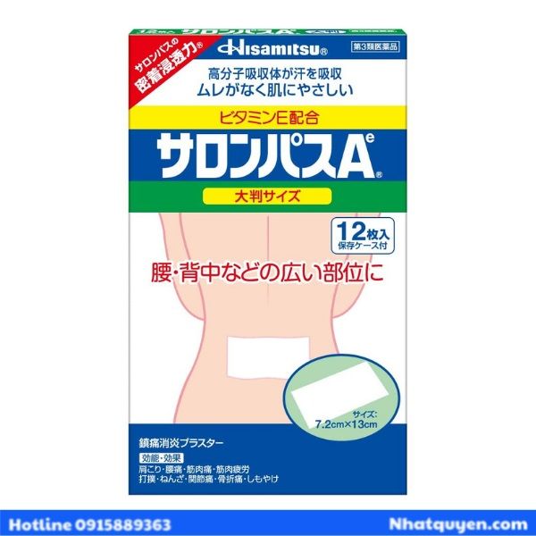 mieng dan giam dau salonpas hisamitsu