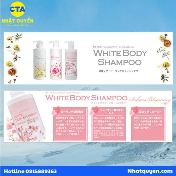 Sữa tắm trắng da Manis hoa anh đào Nhật Bản