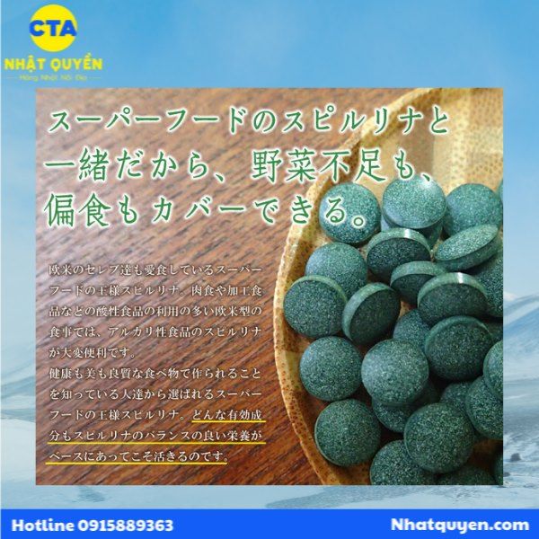 Viên tảo xoắn kết hợp Collagen Japan Algae Nhật Bản
