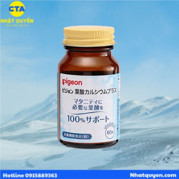 Viên uống bổ sung Canxi Acid Folic và sắt Pigeon