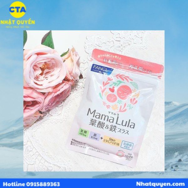 Viên uống bổ sung sắt và axit Folic Mama Lula Fancl