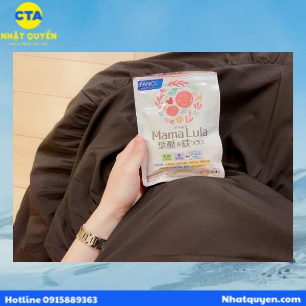 Viên uống bổ sung sắt và axit Folic Mama Lula Fancl
