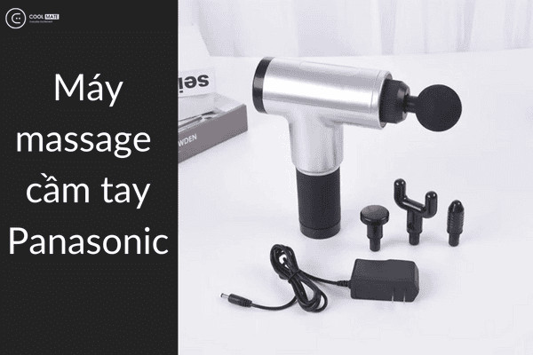Máy mát xa cầm tay Panasonic với thiết kế hiện đại và các đầu massage
