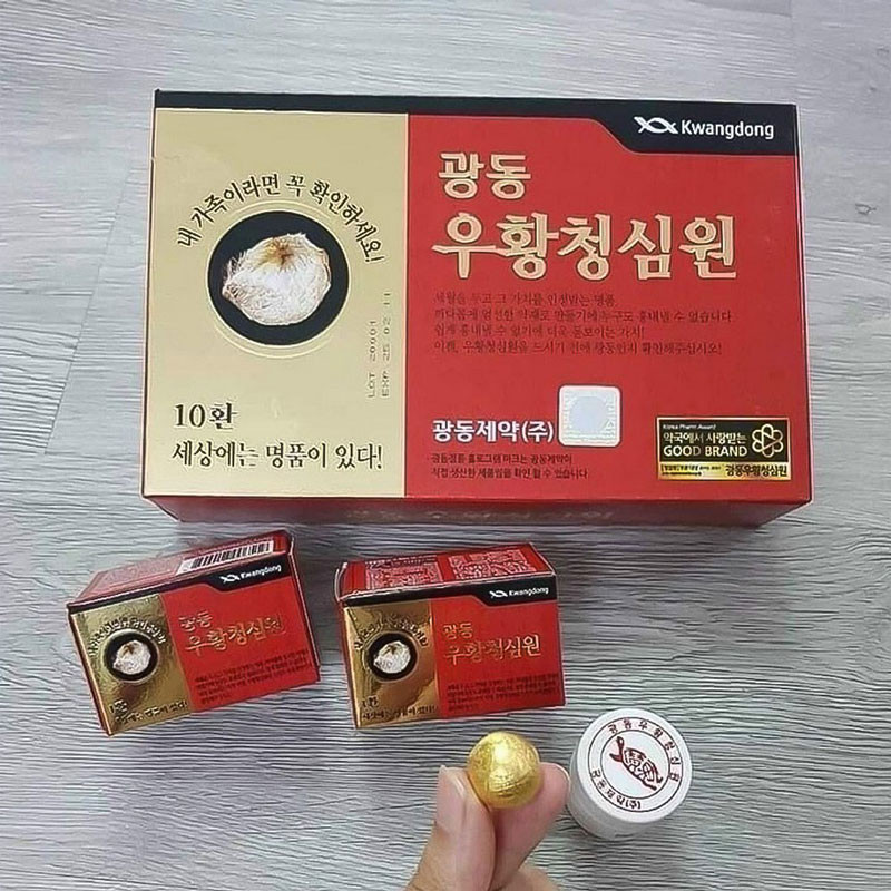 Hộp An Cung Ngưu Hoàng Hàn Quốc, một loại sản phẩm hỗ trợ sức khỏe